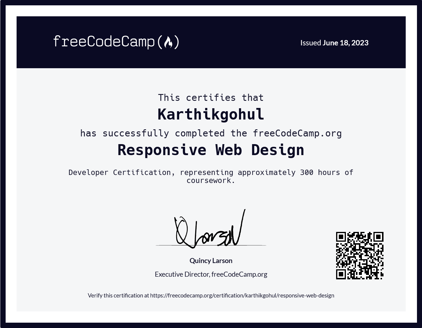 Responsive Web Designing provided by Free Code Camp